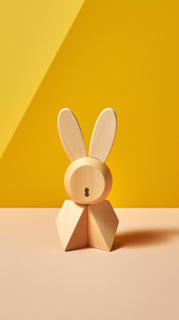 Generative AI : Easter bunny paper gift egg wrapping diy idea Minimal easter conceptの素材