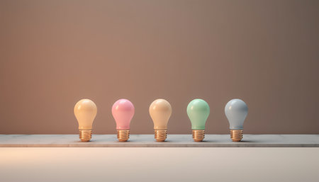 Generative AI : Glowing and broken light bulb comparison concept problem and solution failure and success learning from mistakeの素材