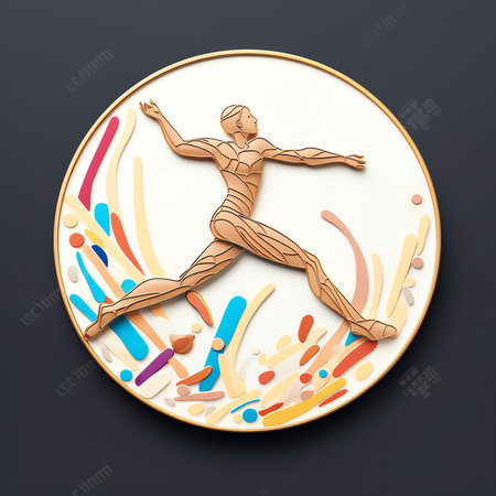 Generative AI : Gold silver bronze medal White snow background Wallpaper for February winter olympic game in South Koreaの素材