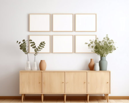 Generative AI : Living room table corner isolated with cabinet on white background Interior design Inspiration Furniture modern inspiration Home living Wooden Wardrobe inspirationの素材