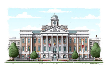 Generative AI : Mason Hall at John Hopkins University in Baltimore Marylandの素材