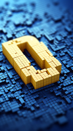 Generative AI : Mathematics background made with solid numbers from 1 to 9 Closeup viewの素材