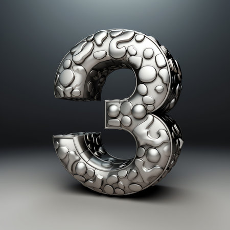 Generative AI : Mathematics background made with solid numbers from 1 to 9 Closeup viewの素材