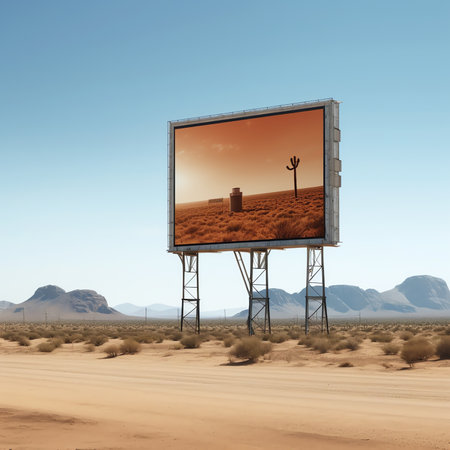 Generative AI : Red Rock Highway Sign on the outskirts of Las Vegas Nevadaの素材