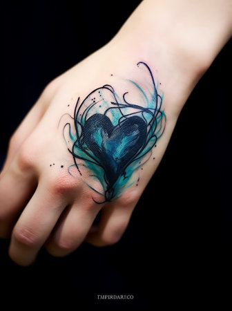 Generative AI : Shake hand love couple Mr Mrs tattooの素材