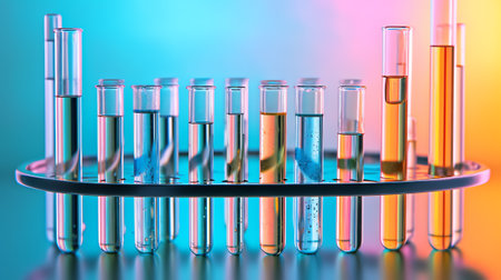 Generative AI : Test tubes closeupmedical glasswareの素材