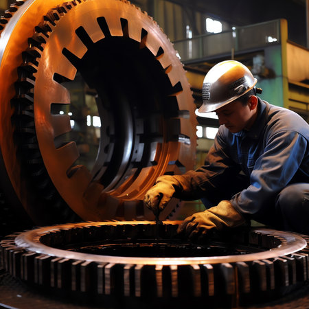 Generative AI : metalworking gear wheel machining with oil lubricationの素材