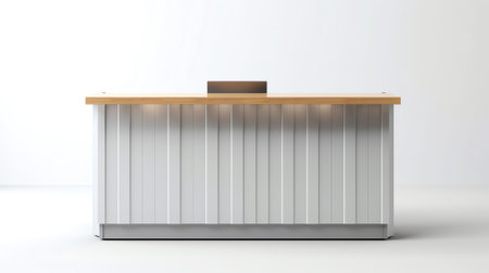 Generative AI : office furniture isolated on white background Office interior Office reception deskの素材