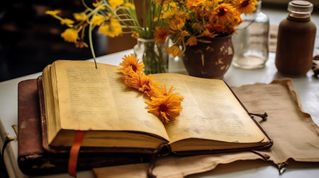 Generative AI : the old blank recipe bookの素材