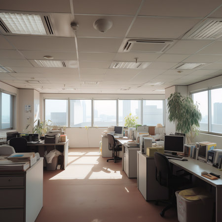 Generative AI : view of the office no peopleの素材
