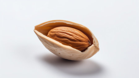 Generative AI : Almond Almond nut isolated Almond slice Full depth of fieldの素材