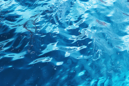 Generative AI : Blue water backgroundの素材