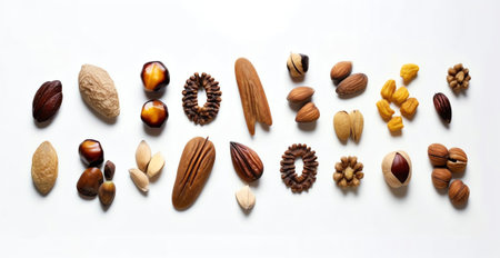 Generative AI : Brazil nut isolated on white background Collectionの素材