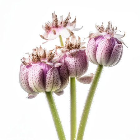 Generative AI : Buckwheat flowers isolated on white backgroundの素材