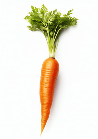 Generative AI : Carrot slice Perfectly retouched carrot slice isolated on white Full depth of fieldの素材
