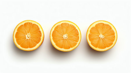 Generative AI : Citrus fruit Orange lemon lime Slices isolated on white background Collectionの素材