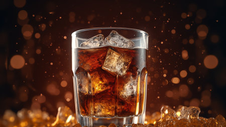 Generative AI : Cola with Ice Food backgroundの素材