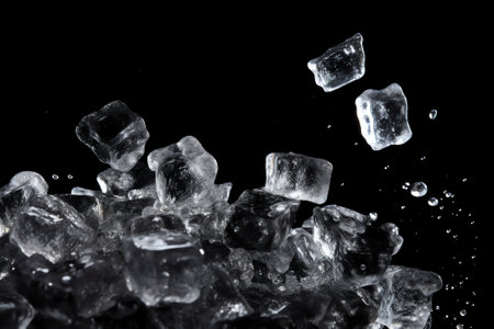 Generative AI : Crushed ice isolatedの素材