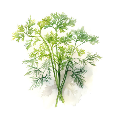 Generative AI : Dill Fresh dill herb Dill isolated Collectionの素材