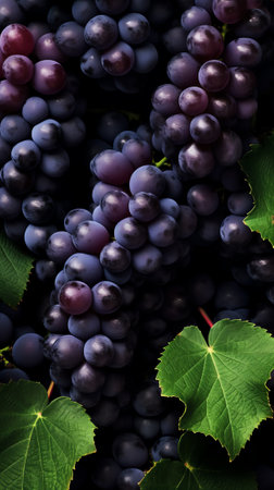 Generative AI : Grape background Dark grape Blue grape Wine grapeの素材