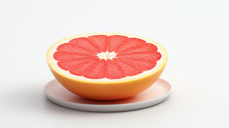 Generative AI : Grapefruit isolated Pink grapefruit with leaf Grapefruit whole slice half on white Grapefruit set isolate With clipping path Full depth of fieldの素材