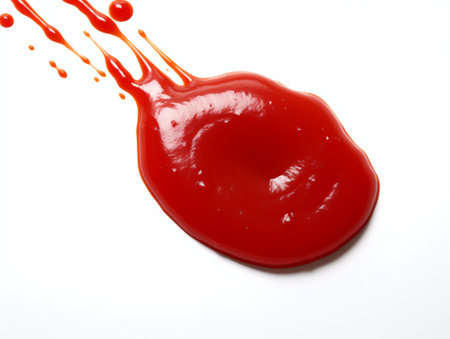 Generative AI : Ketchup isolated Tomato sauce With clipping pathの素材