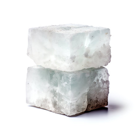 Generative AI : Ice cube isolated on whiteの素材
