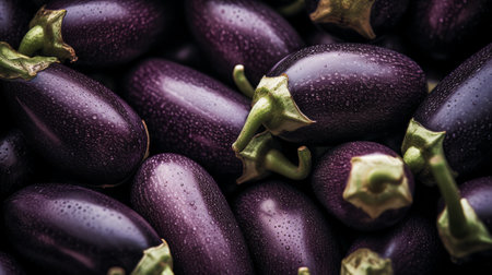 Generative AI : Organic eggplant aubergineの素材