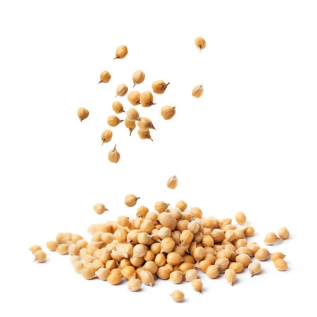 Generative AI : Mustard seeds isolated on white backgroundの素材