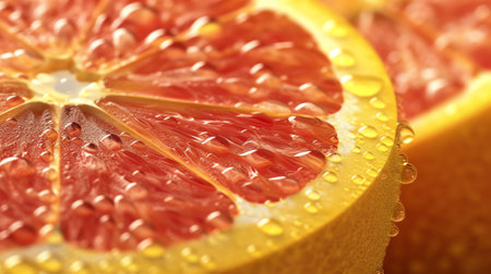 Generative AI : Sliced orange Soft focusの素材