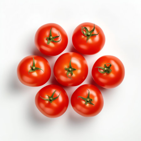 Generative AI : Tomato isolated on white backgroundの素材