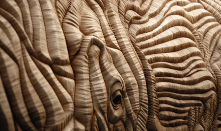 Generative AI : Skin texture of an elephant close upの素材
