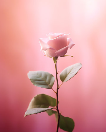 Generative AI : Sweet color of rose in pastel tone for soft backgroundの素材
