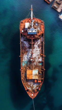 Generative AI : Hong Kong 08 October 2022 Aerial view of sanctioned NORD yacht spotted in Hong Kong watersの素材