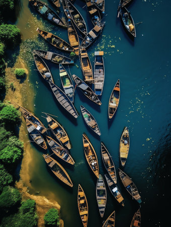 Generative AI : Aerial abstract view of Bojo River in Aloguinsan Philippinesの素材