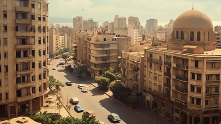 Generative AI : Aerial view of power plant Jounieh Beirut Lebanonの素材