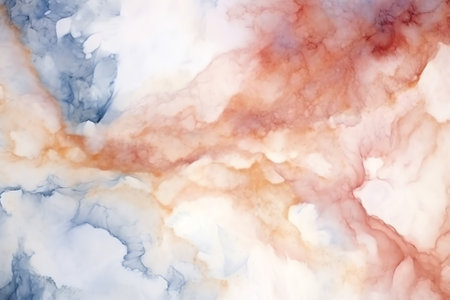 Generative AI : Art Abstract watercolor landscape flow blot painting Color canvas marble texture horizontal background Alcohol inkの素材