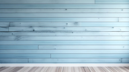 Generative AI : pastel wood wooden blue With plank texture wall background Through use wash Giving a feeling of looking old and beautifulの素材