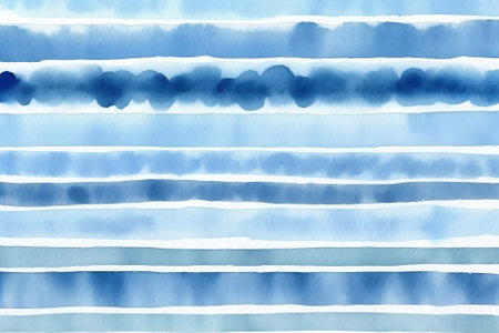 Generative AI : blue watercolor horizontal background shades of blueの素材