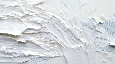 Generative AI : Abstract white color acrylic wave wall painting Canvas vintage grunge texture copy space background Set collectionの素材