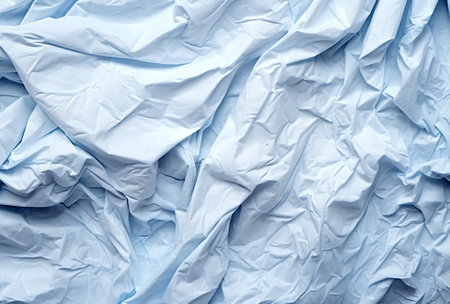 Generative AI : Colorful blue crumpled paper texture Rough grunge old blank Colored background Vector illustrationの素材
