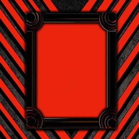 Generative AI : red background with stripe patternの素材