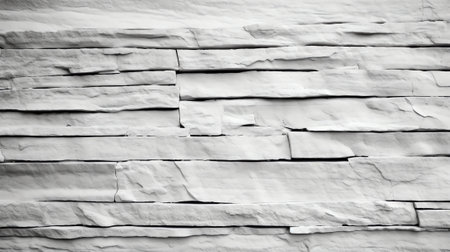 Generative AI : Surface white wall of stone wall gray tones for use as backgroundの素材