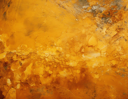 Generative AI : Abstract grunge surface orange gold background golden yellow highlightsの素材