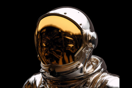 Generative AI : Astronaut spaceman isolated helmet space stunning earth moon Elements of this image furnished by NASAの素材