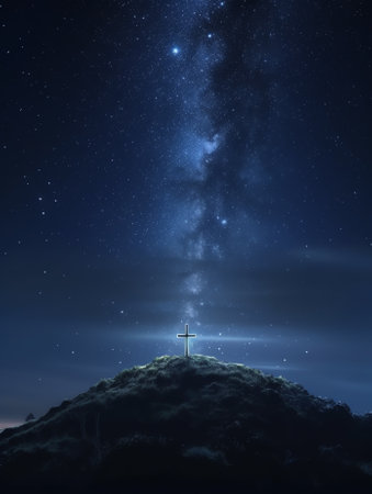 Generative AI : Beutiful Stars in the skyの素材