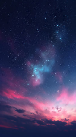 Generative AI : Beautiful Capture of the Sky at Nightの素材