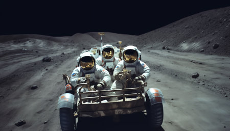 Generative AI : Apollo17 eugene cernan buggy Elements of this image were furnished by NASAの素材