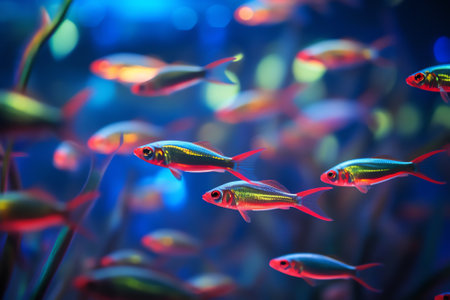 Generative AI : Danio margaritatus Freshwater fish celestial pearl danio in the aquarium is often as often referred as rasbora galaxy or Microrasbora Galaxy Animal aquascaping photの素材