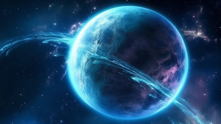 Generative AI : Blue Planet Neptune HD Wallpaperの素材